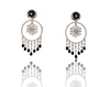 American Daimond / cubic zirconium , Chandlier  Black Onyx Stone Party Danglers