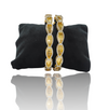 Leaf Motif Textured Cubic Zirconia Bangles