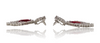 Chandlier Style Premium American Diamond and Ruby Gemstone  Party Danglers