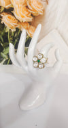 Moissanite Floral Statement Ring