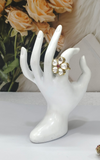 Moissanite Floral Statement Ring