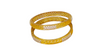 Contemporary Gold Tone American Diamond Meander Pattern Bangles .