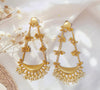 Kashmiri  Ghungroo Chain Drops Premium Gold Finish Chandlier  Earrings .