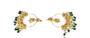 Moissanite  Kundan Stones Premium Finish  Chandbali Earrings