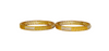Contemporary Gold Tone American Diamond Meander Pattern Bangles .