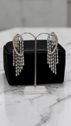 Indo Western Fashion Premium Cascading Fringes American Diamond , CZ Danglers