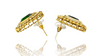 Kundan Mesh Work Center Emerald Stone Pendant Collar Set .