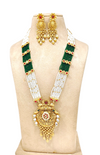 Premium Gold Finish Heritage Aesthetics Long Haram Necklace Set