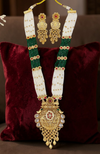 Premium Gold Finish Heritage Aesthetics Long Haram Necklace Set