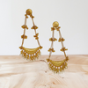 Kashmiri  Ghungroo Chain Drops Premium Gold Finish Chandlier  Earrings .