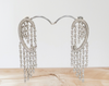 Indo Western Fashion Premium Cascading Fringes American Diamond , CZ Danglers