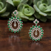 Chandlier Style American Diamond Emerald Stone Party Danglers .