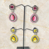 Fashion Cubic Zirconium Gemstones Drop Danglers .