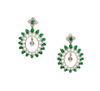 Chandlier Style American Diamond Emerald Stone Party Danglers .