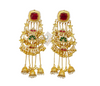 Kashmiri Ghungroo Drops Premium Gold Finish Chandlier Jhumki Earrings .