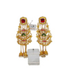 Kashmiri Ghungroo Drops Premium Gold Finish Chandlier Jhumki Earrings .