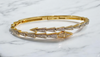 Contemporary Arrow Motif Cubic Zirconia Openable Bracelet