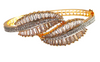 Premium Baguette Stones Leaf Motif Cubic Zirconia Bracelet