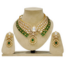 Designer Moissanite Stones Gold Foil Collar Necklace Premium Set .