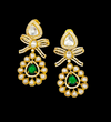 Designer Moissanite Stones Gold Foil Collar Necklace Premium Set .