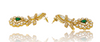 Designer Moissanite Stones Gold Foil Collar Necklace Premium Set .