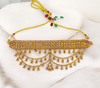Premium Gold Polish Maharani Beadwoven Choker Bridal Set