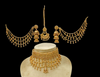 Premium Gold Polish Maharani Beadwoven Choker Bridal Set