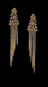 Celestial Cascade Tassel Cubic Zirconia , AD Cocktail Danglers