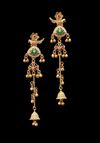 Regal Heritage Lotus Motif Drop Danglers