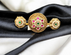 Royal Gold Finish Two Finger Statement Ring