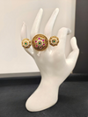 Royal Gold Finish Two Finger Statement Ring