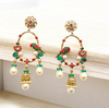 Royal Indian Parrot motif Hoop style Heritage Danglers 🦚✨