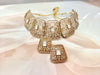 Royal Antique Gold-Plated Filigree Choker Necklace Set with Matching Studs
