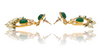 Kundan Floral Pendant With Multi-String Onyx n Pearl Beads Necklace Set