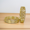 Imperial Premium Moissanite Floral Filgree Pattern Statement Bangles