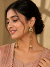 Regal Heritage Lotus Motif Drop Danglers