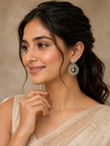 Chandlier Style American Diamond Emerald Stone Party Danglers .