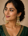 Premium Kundan Peacock Grace Statement Tassel Earrings