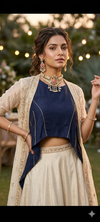 Designer Moissonite Stones Gold Foil Choker  Premium Necklace Set