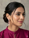 Carat Polish Premium Kundan Stones Chandlier Style Danglers